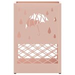 vidaXL Porte-parapluie avec stockage Rose 28 x 12 x 41 cm Acier