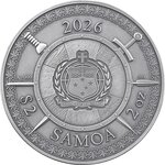 Pièce de monnaie en Argent 2 Dollars g 62.2 (2 oz) Millésime 2026 Legends Of Battlefield WILLIAM WALLACE