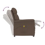 vidaXL Chaise de massage Marron 70.5 x 96.5 x 95 cm Faux cuir