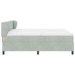 vidaXL Lit à ressorts avec matelas gris foncé 80x200 cm en velours
