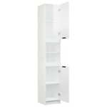 vidaXL Armoire de salle de bain blanc brillant 32x34x188 5 cm