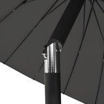 Vidaxl parasol d'extérieur avec mât en aluminium 270 cm anthracite