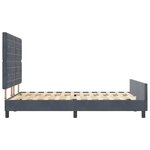 vidaXL Cadre de lit avec tête de lit Gris foncé 160 x 200 cm Velours