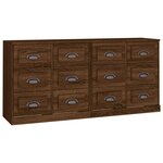 vidaXL Buffets 2 Pièces chêne marron bois d'ingénierie