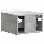 vidaXL Cabinet de chevet mural Gris béton 33 x 34 5 x 24 cm