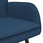 vidaXL Sofa 2 places Bleu 115 x 61 x 87 cm Tissu