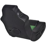 Vidaxl fauteuil à bascule à enceinte noir et vert similicuir