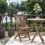 4 Chaises de jardin en teck TOLEDO