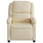 vidaXL Fauteuil inclinable crème tissu