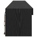 vidaXL Ensemble meuble TV avec LED Chêne noir Bois d'ingénierie