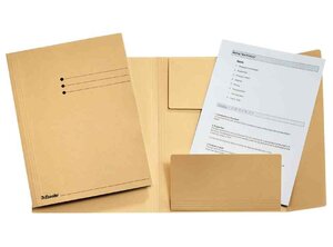 Chemise-trieur A4 Carton Manila 275 g 3 Rabats Chamois ESSELTE