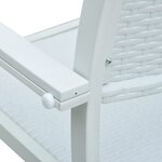 vidaXL Chaises de jardin 4 Pièces Blanc Plastique Aspect de rotin