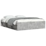 vidaXL Cadre de lit gris béton 140x190 cm