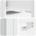 vidaXL Table d'appoint murale Blanc 87 5 x 34 5 x 17 cm