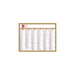Petit calendrier mural 2023 - 13 x 17 cm - rouge noir or