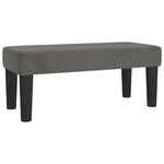 vidaXL Sommier à lattes de lit et matelas Gris foncé 90x190 cm Velours
