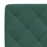 vidaXL Coussin de tête de lit vert foncé 200 cm velours