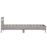 vidaXL Cadre de lit avec LED Sonoma gris 80 x 200 cm Bois d'ingénierie