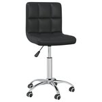 Chaise fauteuil siège de bureau informatique étude pivotante similicuir noir 02_0024053
