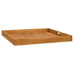 vidaXL Plateau de service 70x70 cm Bois de teck massif