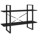 vidaXL Bibliothèque à 2 niveaux Noir 100x30x70 cm Bois de pin massif