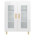 vidaXL Buffet Blanc brillant 69 5x34x90 cm Bois d'ingénierie