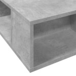 vidaXL Cadre de lit gris béton 135x190 cm bois d'ingénierie