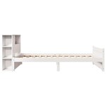 vidaXL Lit bibliothèque sans matelas blanc 100x200 cm bois pin massif
