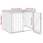 vidaXL Boîte de Rangement de Jardin Noir 151 5 x 107 x 100 cm Acier