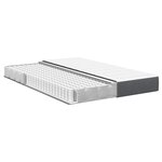 vidaXL Matelas de Lit avec matelas Gris 160 x 200 cm tissu