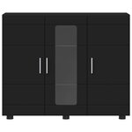 vidaXL Buffet avec étagère Noir 55 5 x 29 x 100 cm Bois d'ingénierie