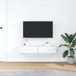 vidaXL Meuble TV Blanc 100 x 31 x 25.5 cm Bois d'ingénierie