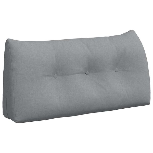 vidaXL Coussin de Dos Gris clair 100 x 24 x 50 cm tissu
