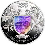 Lyberty eagle 1 oz silver proof monnaie 1000 satoshi united crypto states 2023