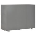 vidaXL Buffet Gris brillant 107x35x80 5 cm