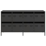 vidaXL Buffet noir 135x39x73 5 cm acier laminé à froid