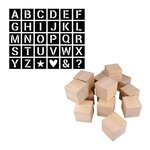Cubes en bois Alphabet à faire soi-même - 6 cm