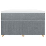 vidaXL Sommier à lattes de lit et matelas gris clair 120x190 cm tissu