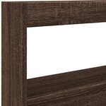 vidaXL Armoire tête de lit avec LED chêne marron 120x17x102 cm