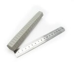 Rouleau de calibrage et règle métallique pour Fimo
