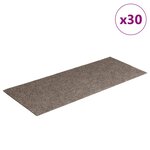 vidaXL Tapis d'escalier autocollants 30 pièces 60 x 25 cm Beige Rectangulaire