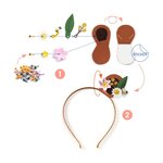 Djeco DJ07927 - 3 serre-têtes à créer Flower Friends