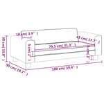 vidaXL Canapé avec repose-pied pour enfants gis 100x50x30cm similicuir