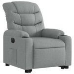 vidaXL Fauteuil inclinable électrique gris clair tissu