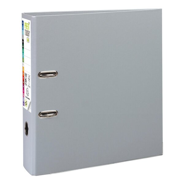 Classeur À Levier Prem'touch Intérieur Et Extérieur En Polypropylène - Dos 80mm - A4 Maxi - Gris Foncé - X 10 - Exacompta