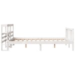 vidaXL Cadre de lit avec tête de lit blanc 160x200 cm bois pin massif