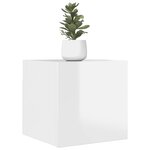 vidaXL Meubles TV muraux 2 Pièces Blanc brillant 30 5x30x30 cm
