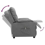 vidaXL Fauteuil inclinable électrique Gris Similicuir