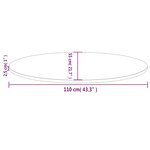 vidaXL Dessus de table 110x55x2 5 cm bois de pin massif ovale