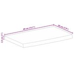 vidaXL Dessus de table à bord vivant 40x20x2 5 cm bois massif manguier